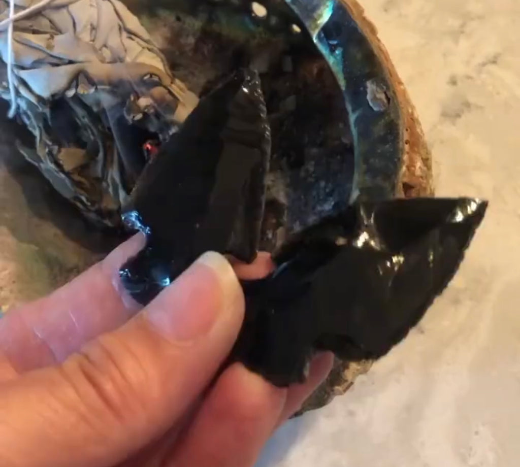 Black Obsidian Arrowheads