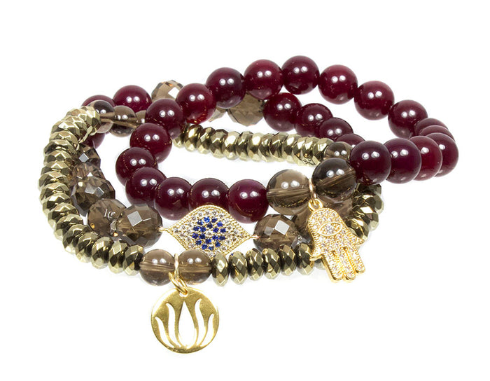 Feeling Grounded Bracelet Set ~ Root Chakra