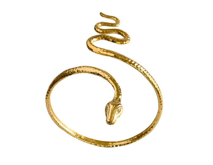 Brass Snake Arm Cuff