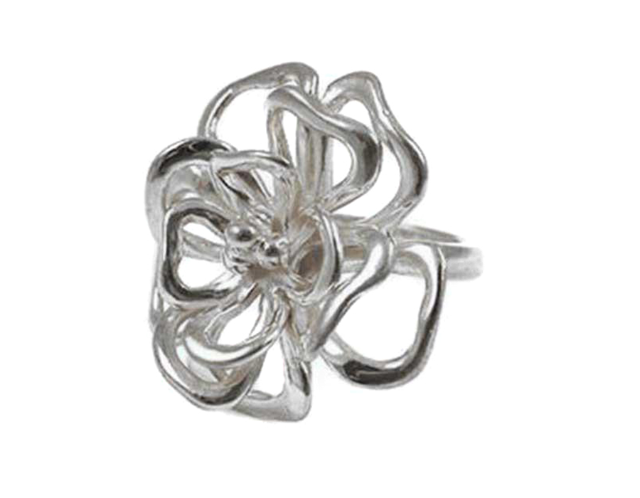 Layered Full Bloom Rose Flower Ring
