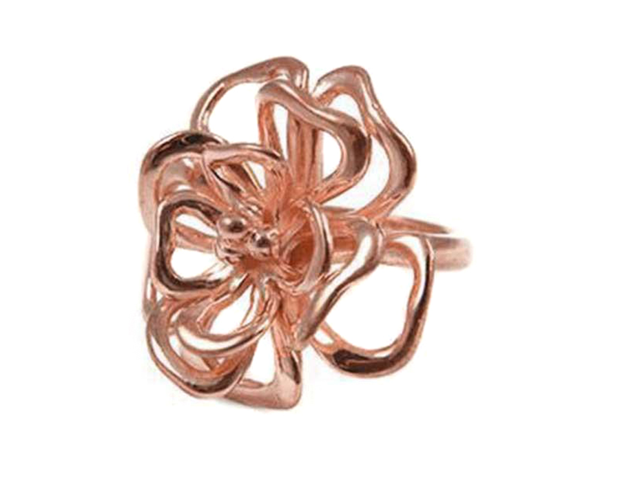 Layered Full Bloom Rose Flower Ring