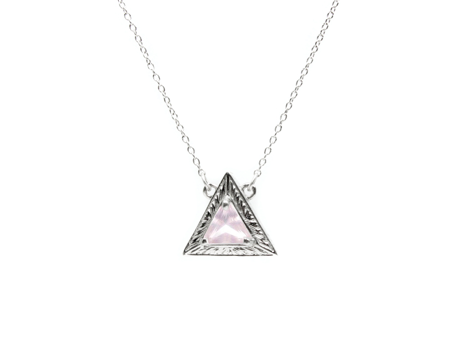 Rose Quartz Sterling Silver Egyptian Period Necklace